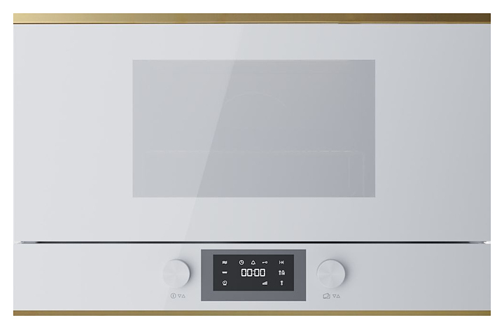 Встраиваемая микроволновая печь Kuppersbusch ML 6330.0 W4 Gold 2.5 кВт 22 л 595х334х390 мм белое стекло