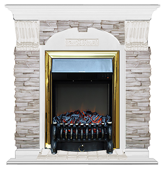 Камин Glenrich Арочный Fobos BR Мисхор белый