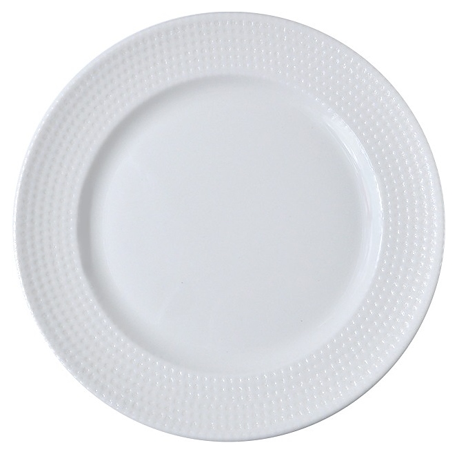 Тарелка Bonna White Pure Dot S-PRDBNC23DZ d=23 см (фарфор) белая
