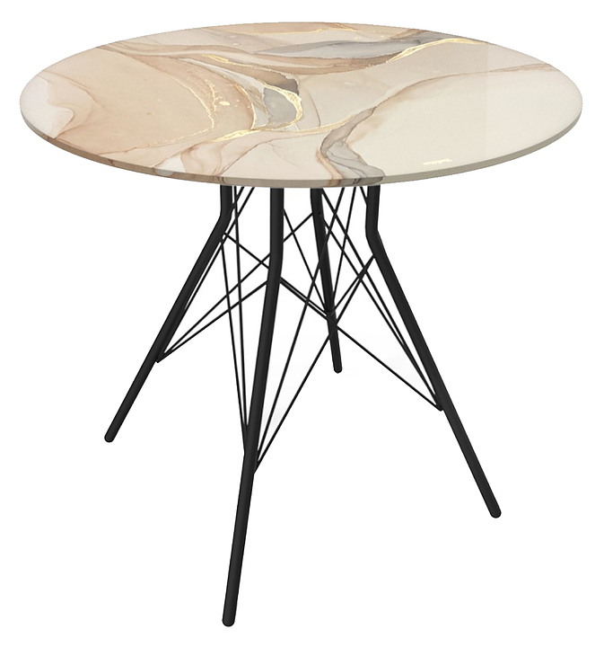 Стол Sheffilton SHT-TU2-1/TT32 80 см черный, дымчатый топаз