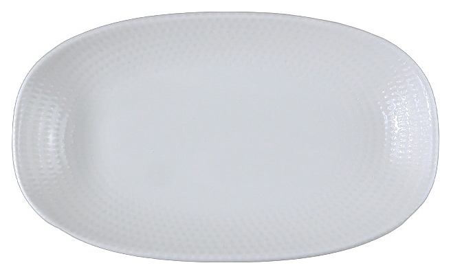 Блюдо сервировочное Bonna White Pure Dot S-PRDGRM15OKY 15х8,5 см (фарфор) овальное белое