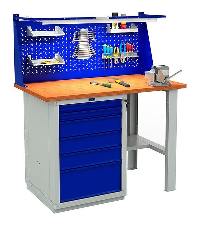 Верстак слесарный ПРОМЕТ Expert (№205) W120.WS6/F2.011