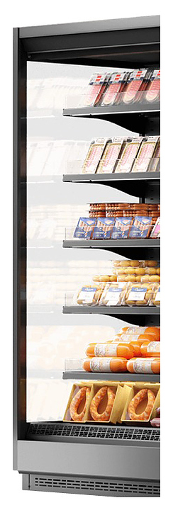 Боковина для горки холодильной Dazzl Vega 080 H210 со стеклопакетом левая