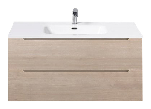 Тумба с раковиной BelBagno ETNA-1000-2C-SO-RG-P + BB1000ETL серый дуб