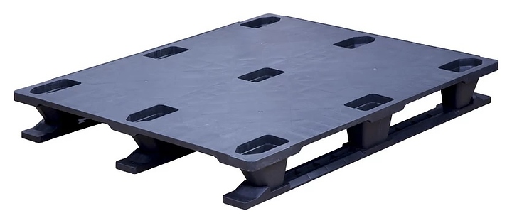 Паллет ТАРА.РУ DP 1210 SE (Q4) 1200х1000х140 мм (сплошной на 3-х полозьях ) черный