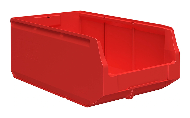 Контейнер iPlast Logic Store N2 500х300х200 мм с отверстиями для перегородок, красный