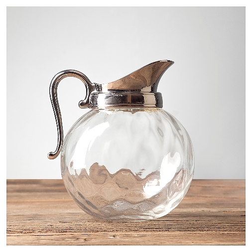 Кувшин Roomers Tableware RO-5271/BKN 2400 мл d=17,5 см h=20 см (стекло / металл)