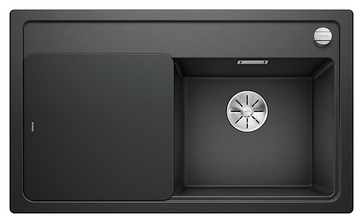 Кухонная мойка Blanco Zenar 45S InFino Silgranit (+доска стекло) антрацит правая мойка
