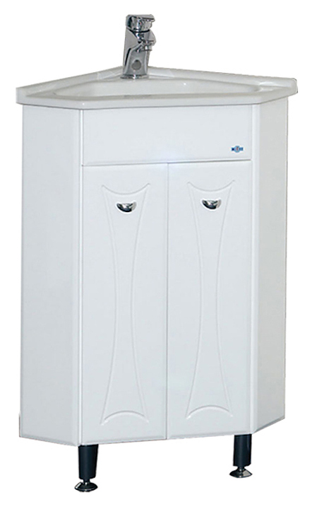 Тумба под раковину Misty Лотос 40х40 см, угловая, белая