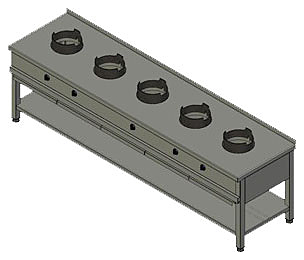 Плита газовая Вулкан KSW 05 8883 WOK