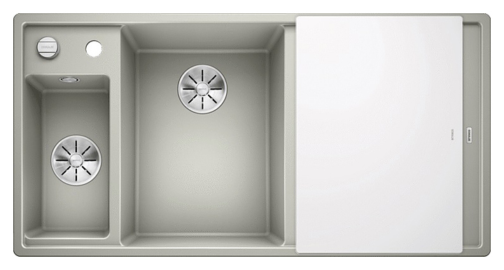 Кухонная мойка Blanco Axia III 6 S InFino Silgranit (+доска стекло) жемчужная левая мойка