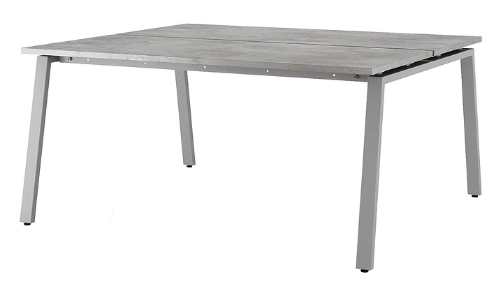 Стол офисный КОБОР A/2-160/120 aluminum/chicago