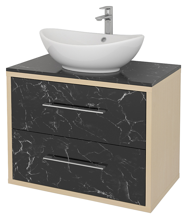 Тумба под раковину со столешницей КАКСА-А Бруклин 004590 77 см + 004592