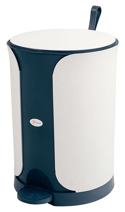 Бак для мусора ТАРА.РУ Sтиль МБ-11 сине-белый 11 л