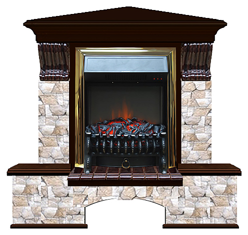 Камин Glenrich Бостон К Fobos BR Арбат дуб 46 угловой