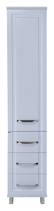 Шкаф-пенал Misty Терра-40 40х190 см, с 3 ящиками, левый, серый