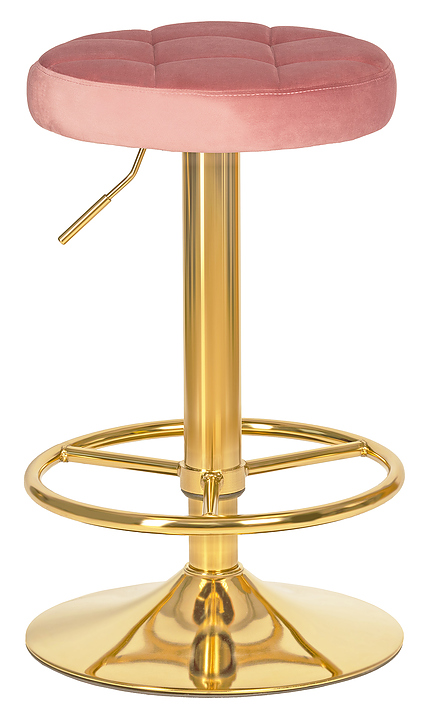 Табурет барный DOBRIN 5008-LM-N BRUNO GOLD (пудрово-розовый велюр) 2 шт.