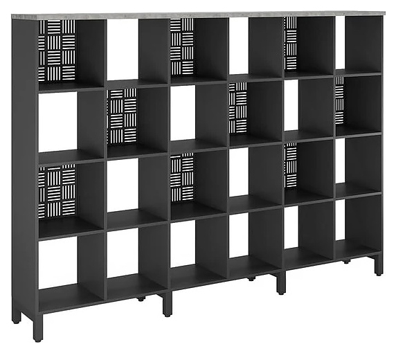 Стеллажная система КОБОР SQ-4X6 black/chicago