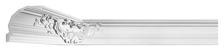 Угол внутренний к плинтусу потолочному Decomaster DP 52A (115x118x2400 мм)