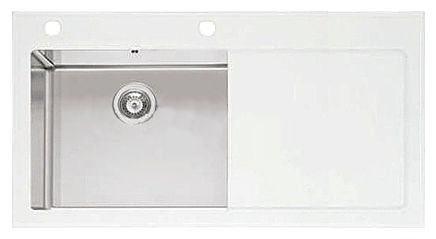 Кухонная мойка Imenza Charisma 1B 1D (100x53) белая, левая