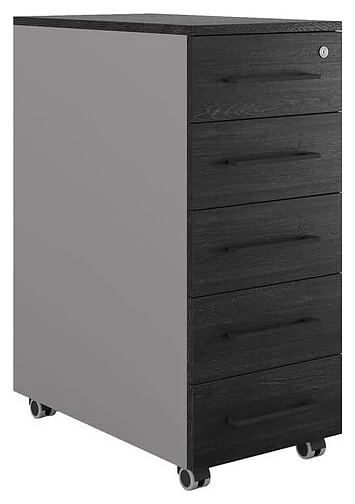 Тумба мобильная КОБОР TМ5-40/50 aluminum/wood