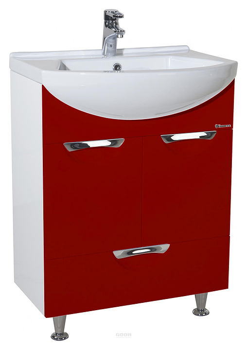 Тумба под раковину Bellezza Альфа 55 с ящиком, красная