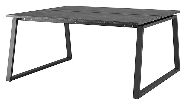 Стол офисный КОБОР TR/2-160/140 black/glazed