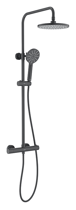 Душевая система термостатическая Aquatek Европа 3jet AQ2343MB черный матовый