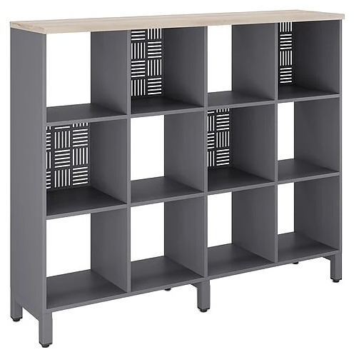 Стеллажная система КОБОР SQ-3Х4 graphite/natural