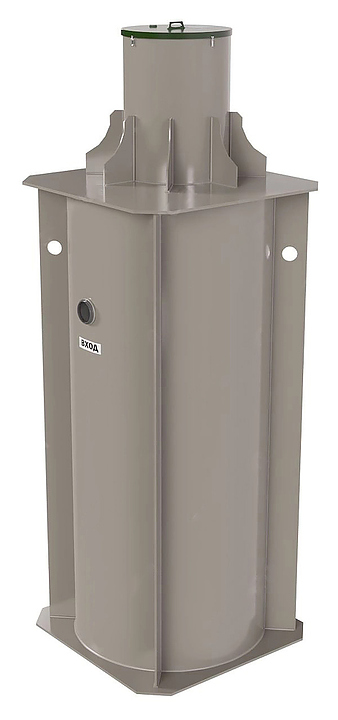 Жироуловитель промышленный Экосети Хуран-C ОПП 14,0-1000 с лестницей и площадкой (вертикальный)