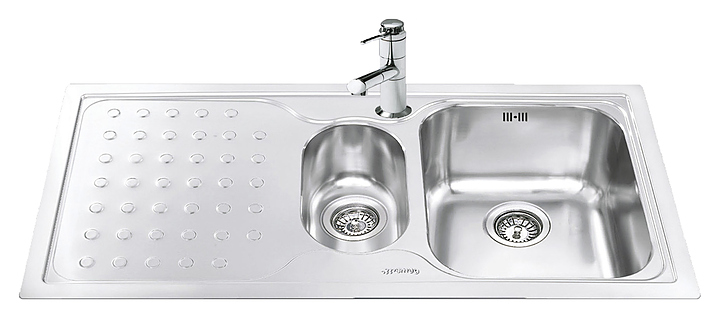 Кухонная мойка SMEG LV100FS (крыло слева)