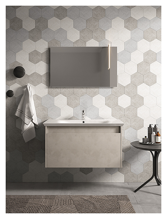 Тумба под раковину BMT MARS 933 109 HEF 01 50 70 см белая глянцевая