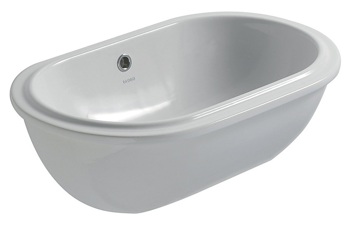 Раковина встраиваемая снизу GLOBO FORTY3 SC043BI 60х37 см, керамика