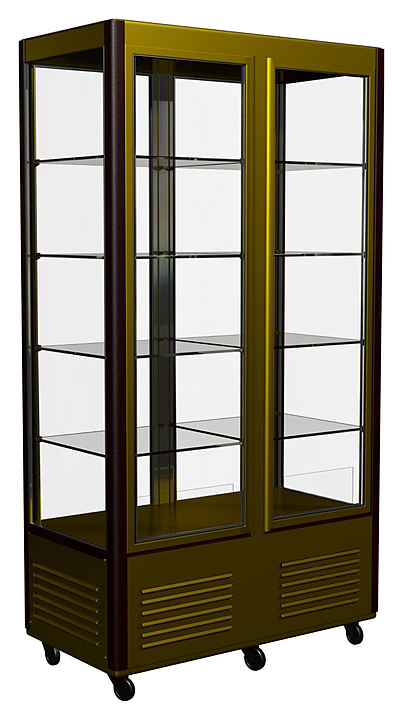 Витрина кондитерская Carboma D4 VM 800-1 (R800C Люкс, коричнево-золотой)