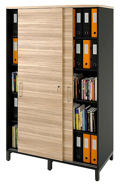 Локер ZAMM 5 полок МК 600 120х60х190 см фасад дуб Бардолино, корпус черный
