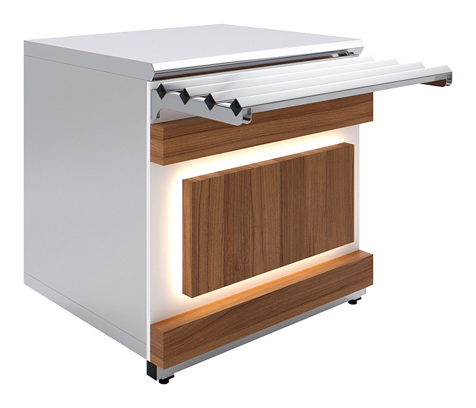 Прилавок нейтральный Luxstahl ПН-900 Premium Eco Wood