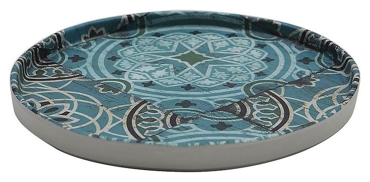 Тарелка P.L. Proff Cuisine JW35008-TAI Damask Blue 21х1,9 см (меламин) круглая с бортом