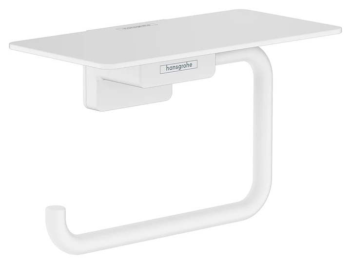 Держатель для туалетной бумаги без крышки Hansgrohe HG AddStoris 41772700 с полкой, матовый белый