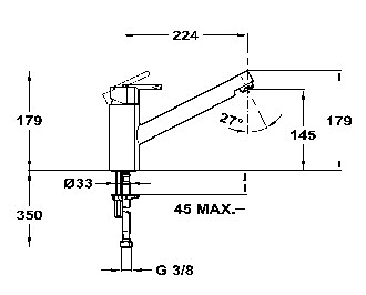 Смеситель Teka Aquata EMX хром