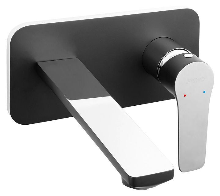Смеситель для раковины встраиваемый FERRO ADORE BLACK BDR3PABLC чёрный