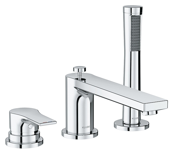 Смеситель на борт ванны KLUDI Zenta SL 484480565 на 3 отверстия, хром