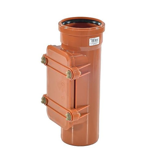 Ревизия Ostendorf НПВХ с раструбом коричневая Дн 160 б/нап в комплекте с крышкой KGRE