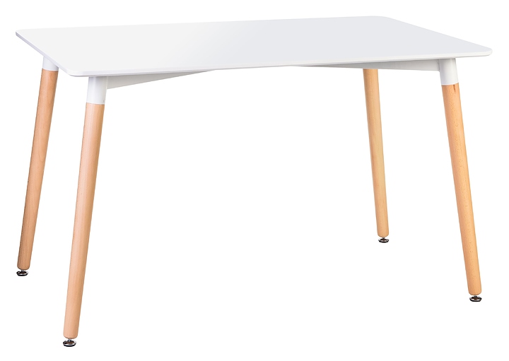 Стол обеденный DOBRIN 04-TD-LMZL SERRA WIDE (белый, светлый бук)