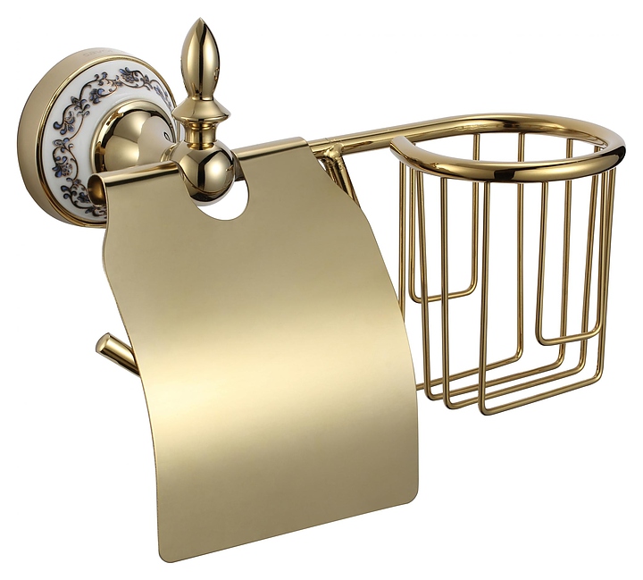 Держатель для туалетной бумаги с крышкой Savol S-L06851B левый