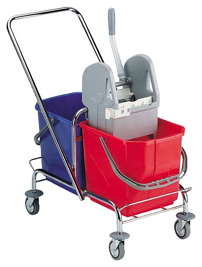 Тележка уборочная TTS Sam 30 двухведерная с отжимом Tec и рукояткой