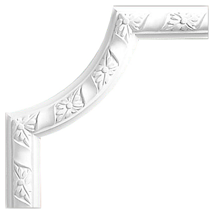 Угол к плинтусу потолочному Decomaster DP 8051 B (230x230x25 мм)