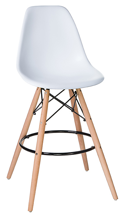Стул барный DOBRIN 638GPP-LMZL DSW BAR (белый, светлый бук)