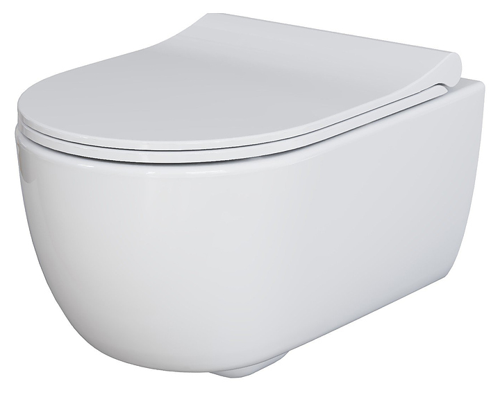 Унитаз подвесной с крышкой-сиденьем Ambassador Abner 103T20001R-102T20001S белый глянцевый