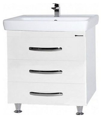 Тумба Bellezza Рокко 80 напольная, под раковину Santek Тигода 80, белая