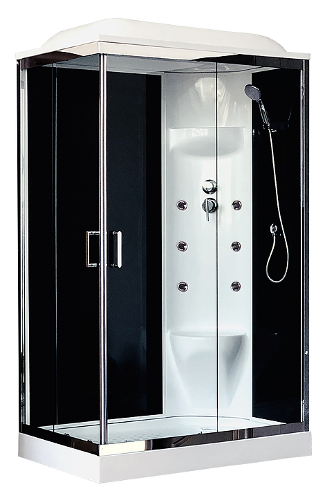 Душевая кабина с гидромассажем Royal Bath RB8120HP7-BT-CH-R правая 120х80 см